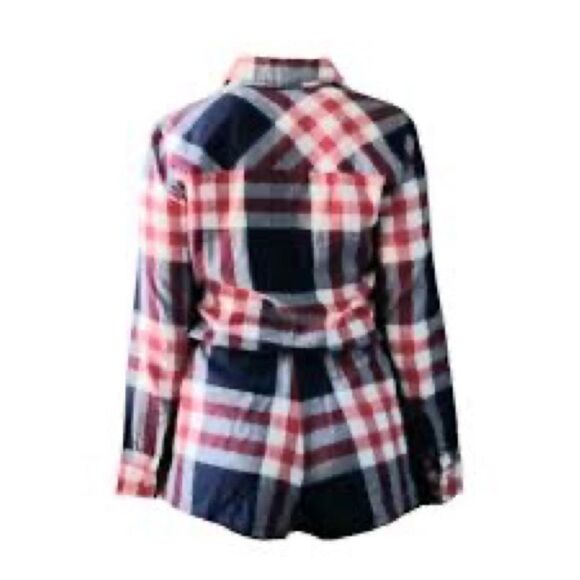 Aerie Plaid Flannel Romper, Sleepwear, Size Medium - Picture 8 of 8